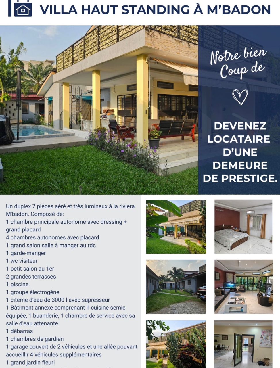 Villa en vente à Cocody Riviera Mbadon 